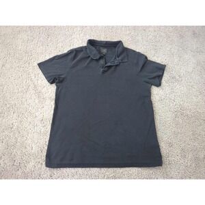 14th Union Polo Shirt Mens L Black Short Sleeve 100% Cotton Preppy Casual